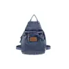 2026 Nueva Mochila Versátil Casual Multiusos Ins Bolsa de Mezclilla Lavada Textura de Bolsa Bolso de Hombro a la Moda