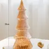 Árbol de Navidad de Cristal de Escritorio Luminoso Adornos Ins Decoración Atmósfera Festiva Fiesta Ventana Regalos de Navidad