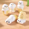 Dibujo Animado Transfronterizo Lindo Cono de Helado Patito Hecho a Mano Micro-Paisaje Decoración de Escritorio Accesorios DIY para Cono de Helado