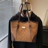 Bolsa de Mão Feminina de Grande Capacidade para Comércio Exterior, Novo Modelo 2025, Bolsa de Ombro Casual para Trabalho, Acabamento de Alta Qualidade, Bolsa Tote Adequada para Faculdade e Deslocamento