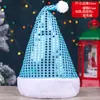 Chapéu de Natal de Alta Qualidade Transfronteiriço para Adultos e Crianças Chapéu de Pelúcia com Lantejoulas para o Dia de Natal Chapéu Decorativo para Presente Venda por Atacado