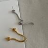 Aretes de curva anudada G simples y fáciles de combinar sentido de la moda nicho ins nueva línea de aretes mujer ejecutiva E1-2