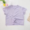 Camiseta de Manga Corta para Niña Atuendo de Verano Elegante Top Delgado de Color Sólido para Niños Pequeños Sin Mangas Versátil Ropa de Bebé Super Linda