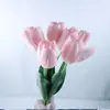 Tulipán individual flor artificial flor falsa hogar sentido húmedo alto sentido rosa decorativa boda tulipán fábrica al por mayor
