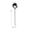 Cuchara de Acero Inoxidable 304 Estilo Coreano Cuchara Redonda de Celebridad de Internet para el Hogar Cuchara Gruesa para Comer Cuchara para Mezclar Arroz Venta al por Mayor Se Puede Imprimir Logo