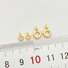 14K Cor Ouro Preservação Rodada Pendurado Fivela Anel de Conexão Pulseira Colar Pingente Fivela Feito à Mão DIY Primeiro Material de Jóias Acessórios
