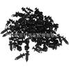 100 PIEZAS sujetador de clip de guardabarros de nailon pasador de fijación de guardabarros de empuje remache clip de parachoques repuesto