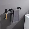 Kit de Porta-toalhas Transfronteiriço Aço Inoxidável Pintura Eletrostática Sem Perfuração Sem Marca Gancho para Toalha de Banho Suporte para Papel Higiênico