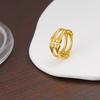 Anillo de acero inoxidable hueco exagerado con personalidad transfronteriza, estilo europeo y americano, sección de hueso de moda, anillo para hombres y mujeres, joyería de mano al por mayor