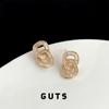 Aretes de Cadena Geométrica Flash de Zircón Diseño Nicho Lujo Ligero Aretes de Industria Pesada Aretes de Moda Versátiles Alto Sentido