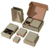 Caja de Almacenamiento de Joyería con Textura de Polvo de Ladrillo al por Mayor Anillo Juego de Cajas para Pendientes Caja de Regalo para Joyería Caja de Empaque para Joyería