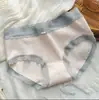 Roupa Íntima Feminina 10A Antibacteriana com Acabamento em Renda, Calcinha Feminina de Algodão com Entrepernas Estendida, Roupa Íntima Feminina de Cintura Média Alta Elasticidade Tamanho Grande