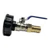 Conector para Accesorios de Barril IBC, Pezón de Válvula de Latón Electrochapado con Doble Rosca Exterior, Grifo de 1/2 Pulgada 3/4 1 Pulgada