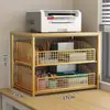 Suporte de Armazenamento para Impressora de Mesa, Copiadora Pequena Doméstica, Organizador Multifuncional de Arquivos