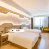 Mobiliario de Hotel Weilai Habitación Estándar Juego Completo de Alta Gama Personalizado Hotel Cama Doble Apartamento Suite Renovada Muebles Habitación Modelo