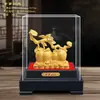 Enfeite banhado a ouro com significado auspicioso, "Tudo corre como você deseja", em formato de caqui, adequado como presente de inauguração ou para decoração de casa, seguradoras e concessionárias 4S