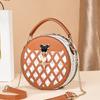 Nova Bolsa Redonda Pequena 2025 do Fabricante, Versátil, da Moda e Popular, Bolsa de Ombro Único Transversal Feminina, Dropshipping Feminino