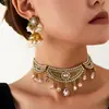 Joyería Popular Transfronteriza de Amazon Collares y Pendientes Populares Europeos y Americanos Estilo Étnico Lujo Accesible Conjunto de Collares de Gama Alta