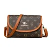 Bolso de Mujer de Mediana Edad Verano Nuevo Estampado Bolso para Madres Estilo Coreano Bolso de Hombro Cruzado Pequeño Cuadrado de Mano Alta Gama