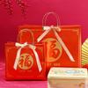 Embalagem de bolo de doces de presente de retorno de casamento Bolsa de mão não tecida Bolsa de presente de casamento festivo vermelho