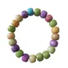 Novo pulseira de contas de porcelana tingidas com água de 10mm pulseiras de contas de pier para mulheres pulseiras de jade quebradas ao redor do dedo dos estudantes contas de rosário de texto suave joia de mão