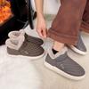 Pantuflas de Algodón Impermeables para Mujer, Nuevo Estilo Otoño e Invierno 2026, Forradas de Felpa, Engrosadas, Cálidas, Zapatos de Algodón para Exteriores, Botas de Nieve para Mujer