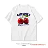 Camiseta Transfronteriza de Talla Europea con Cereza Dulce y Jugosa para Mujer y Hombre, Camiseta de Algodón con Dibujos para Verano