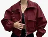 Chaqueta Corta de Cuero Retro Americana Otoño 2026, Chaqueta Popular Versátil de Corte Holgado