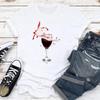Camiseta de manga corta para mujer 2023 moda estampada manga corta independiente de pie camiseta básica de manga corta para mujer Cuello redondo