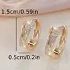 Brincos de Argola Cruzados Temu Transfronteiriços Mais Vendidos com Micro-Incrustação de Zircônia Geométricos Super Brilhantes Estilo Francês Emagrecedores Brincos de Personalidade Atacado