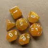 Set de 7 Piezas Dados Bicolor Poliédricos Juego de Mesa Set Cielo Estrellado Brillante Juego de Mesa Juego de Cartas Combinación Transfronteriza de Dados