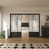 Puerta corredera de cristal de estilo canción con diseño de bambú de estilo chino nuevo y marco de madera natural para cocina, balcón y puerta divisoria de estudio - Fuente
