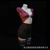 Lingerie profundamente sedutora, uniforme de secretária/professora de puro desejo, roupa bodycon sexy justa, terno roxo slim-fit para senhora madura