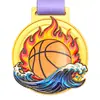 Medalla de Baloncesto Evento Deportivo Placa de Metal Estudiante Niños Competencia Oro Plata Bronce Certificado de Premio