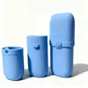 Bolsa de Almacenamiento de Brochas de Maquillaje de Silicona Transfronteriza Portátil para Cosméticos Almacenamiento de Viaje Bolsa de Almacenamiento de Herramientas de Belleza Multifuncional