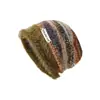 Gorro de felpa Melard de gran circunferencia para clima frío para mujer, gorro holgado de otoño e invierno, turbante de punto cálido, sombrero de lana elegante para mujer