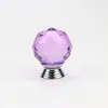 Manija de bola de cristal de vidrio al por mayor para cajón, puerta de gabinete, tapa de olla, herraje para muebles de gabinete, 30 mm, color transparente