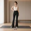 Pantalones de yoga acampanados con forro polar para otoño e invierno para mujeres petite, leggings de tiburón de cintura alta, pantalones de campana fitness que levantan el trasero y adelgazan