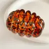 Pulseira Oval Elástica com Estampa de Leopardo Transfronteiriça Europeia e Americana, Pulseira Melard Vintage com Design Único, Joia Versátil e de Nicho para Mulheres