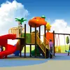 Equipamento de Playground Infantil Grande Porte Transfronteiriço, Combinação de Escorregador de Plástico e Balanço para Parque Comunitário