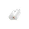 Cargador Cilíndrico para Teléfono Móvil Tipo-C Pd20W Estándar Europeo y Americano Viaje Inteligente 5V2.4A Cabezal de Carga Múltiple