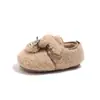 Sapatos Peludos Estilo Francês Ins 2026 Outono e Inverno Novos Meninas Estilo K Fofo Desenho Animado Coelho Pelúcia Algodão Forrado com Lã