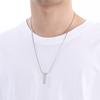 Hao Yi Nuevo Collar Hip-hop Transfronterizo de Acero Inoxidable para Hombre, Collar Tridimensional Rectangular de Estilo Frío, Joyería para Parejas