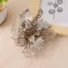 Set navideño, flores navideñas artificiales, decoraciones para fiestas navideñas, regalos navideños para árbol de Navidad, decoraciones de corona para el hogar