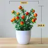 Atacado lindas flores plásticas decorativas em vaso pequeno flores falsas flores artificiais conjunto decoração bonsai sala de estar arranjo de flores para casa