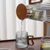 Novo Conjunto de Copos de Chá de Vidro Estilo Chinês para Sala de Estar Doméstica Resistente a Altas Temperaturas Copo de Água Chaleira de Água Copo de Hospitalidade Chaleira de Água Fria de Grande Capacidade