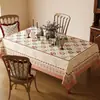 Mantel Estilo Americano, Impermeable, Resistente al Aceite, No Requiere Lavado, Lujo Ligero, Tacto de Alta Gama, Salvamanteles Resistente al Calor, Mantel para Mesa de Café con Atmósfera Vintage