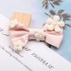 Pinza para el cabello para niños Lazo de tela Tocado Lindo Princesa Niña pequeña Accesorios para el cabello Flor para la cabeza Pinza para el cabello DIY Accesorios para zapatos y sombreros