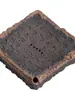 Bandeja para tetera Sutra del Corazón estilo japonés de hierro esmaltado dorado pequeña bandeja de gres con depósito de agua plataforma de preparación en seco alfombrilla para tetera soporte para tetera bandeja de té