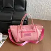 Bolsa de Lona de Gran Capacidad para Mujer, Nueva Tendencia Verano 2026 Ligera Bolsa Tote para Clase y Viajes, Bolso de Hombro Cruzado